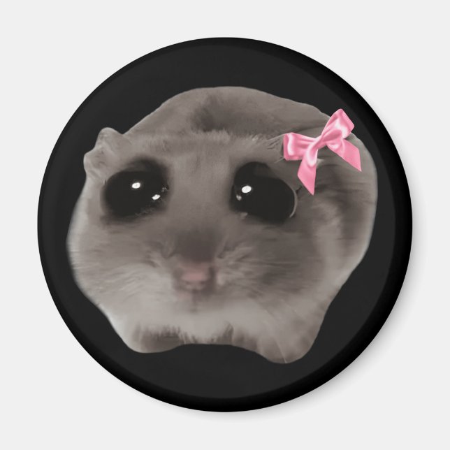 Mème Magnet Coquette Sad Hamster (Devant)