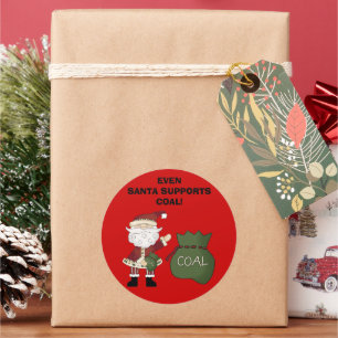 MÊME PÈRE NOËL SOUTIENT LE CHARBON ! autocollant
