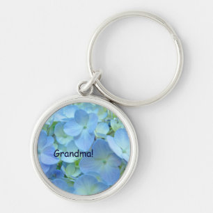 Mémé ! Porte-clés Fleurs d'hortensia bleu