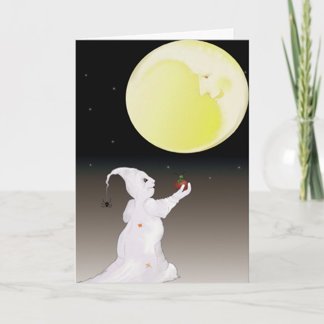 Même un fantôme a besoin d'une carte d'Halloween d (Devant)