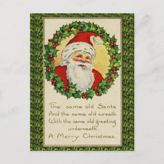 Même Vieux Père Noël Vintage Antique Noël Carte po