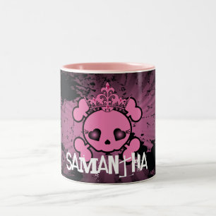 MEMO Crâne rose Crossbones Girls Coffee Mug Cup