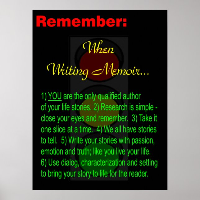 Memoir Writer - Poster - Motivation (Devant)
