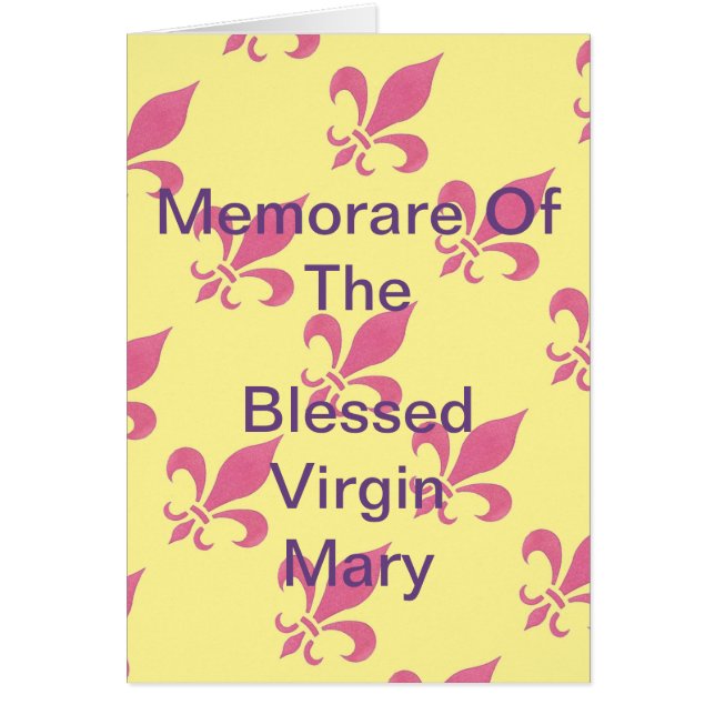 Mémoire De La Bienheureuse Vierge Marie (Devant)