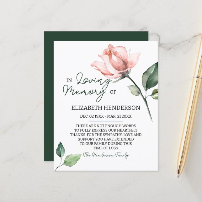 Mémoire/Merci de la sympathie budgétaire. (Devant/Arrière en situation)