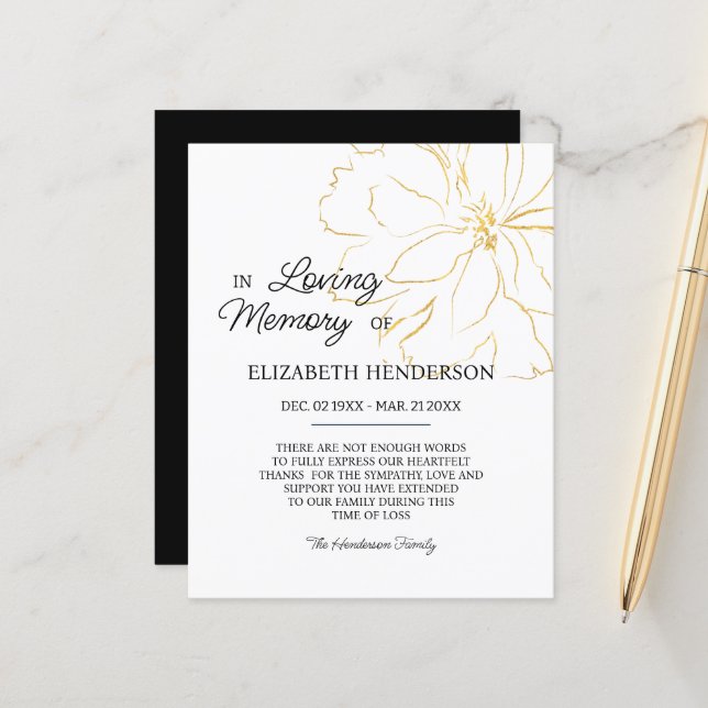 Mémoire/Merci de la sympathie budgétaire. (Devant/Arrière en situation)