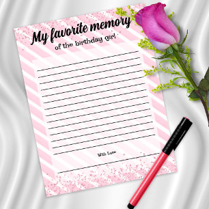 Mémoire préférée du jeu de fille d'anniversaire