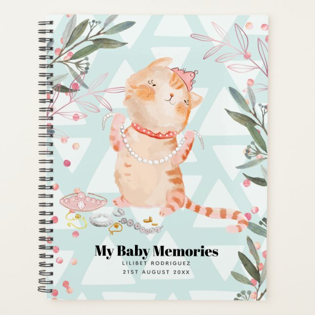 Mémoires personnalisées de mon bébé Princesse Chat (Devant)