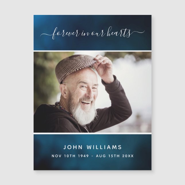 Mémorial bleu ciel photo amour toujours aimant (Devant)