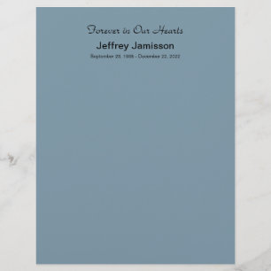 Memorial Book Filler Pages, Blue-Gray