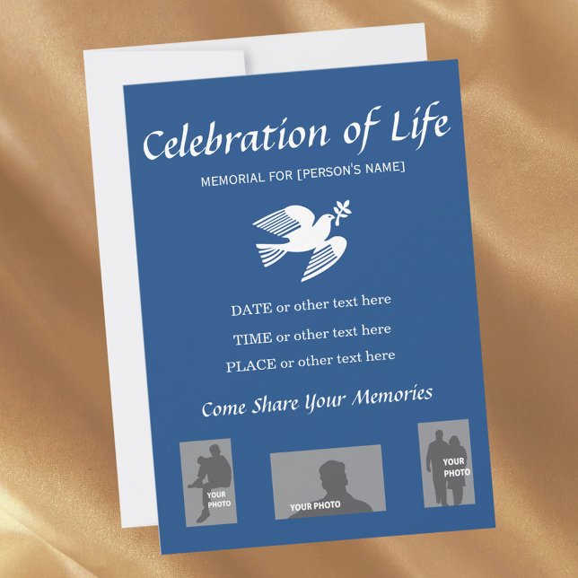 Memorial Celebration of Life Peace Dove invitation (Créateur téléchargé)