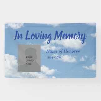 Mémorial dans la mémoire aimée Bannière ciel bleu