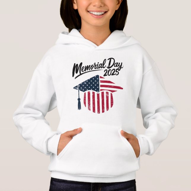 Memorial Day 2025 Patriotic - Graduation Cap (Devant)
