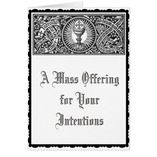 Mémorial de offre de la masse catholique (Devant)