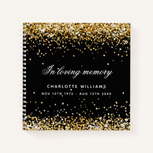 Mémorial du livre d'or noir parties scintillant no