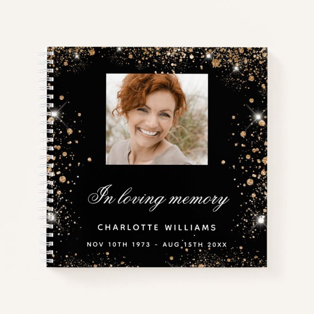 Mémorial du livre d'or noir parties scintillant ph (Devant)