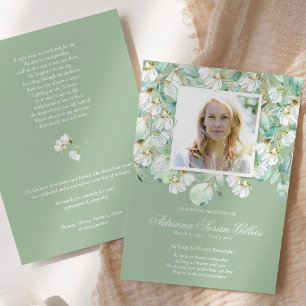 Memorial Eucalyptus Photo Carte de remerciements f