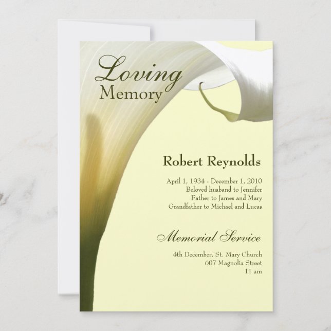 Mémorial / Faire-part (Devant)