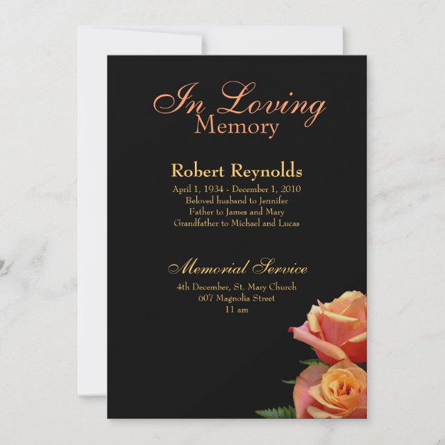 Mémorial / Faire-part (Devant)