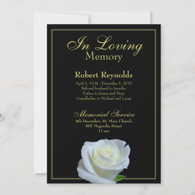 Mémorial / Faire-part (Devant)