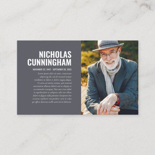 Mémorial funéraire en Carte photo de mémoire d'amo (Devant)