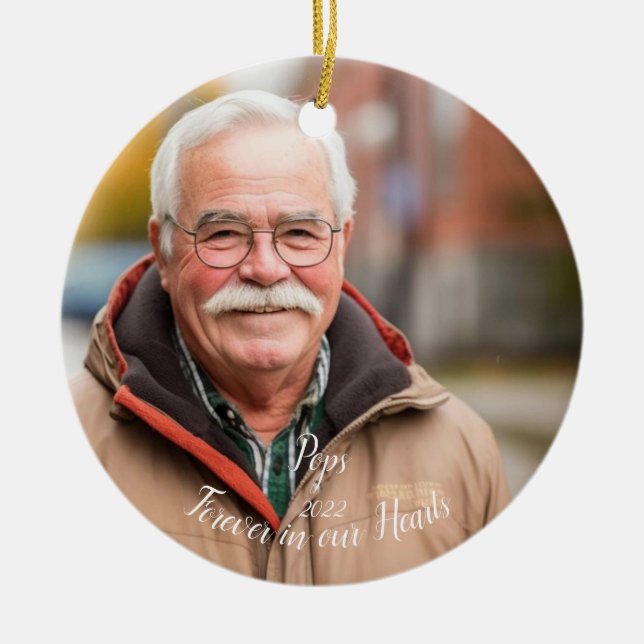 Memorial Keepsaké Ornement de Noël personnalisé (Devant)
