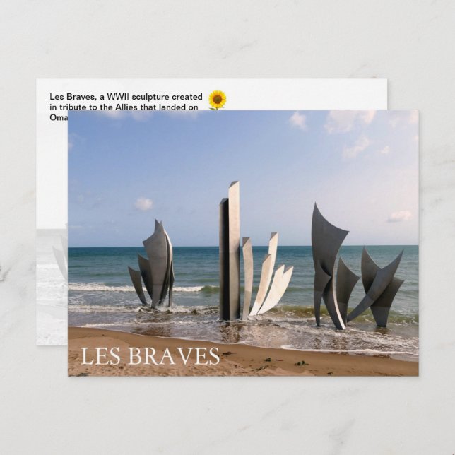 Mémorial Les Braves, Normandie, France - carte pos (Devant / Derrière)