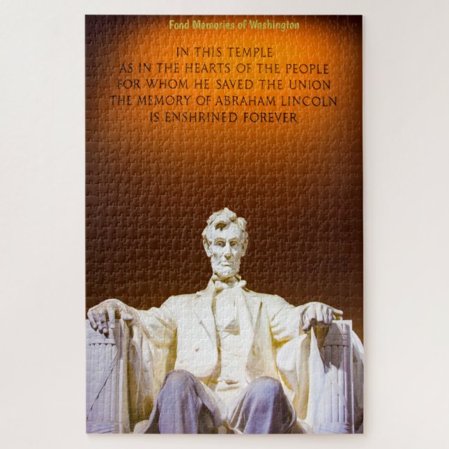 Mémorial Lincoln Washington. Puzzle (Vertical)