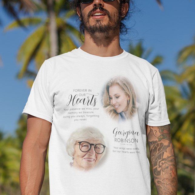 Mémorial moderne avant et après T-shirt photo (Créateur téléchargé)