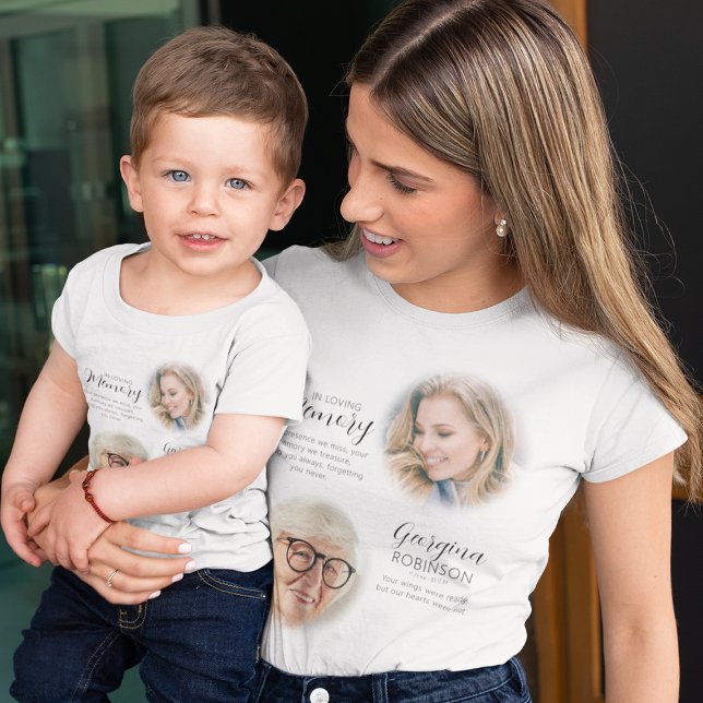 Mémorial moderne avant et après T-shirt photo (Créateur téléchargé)