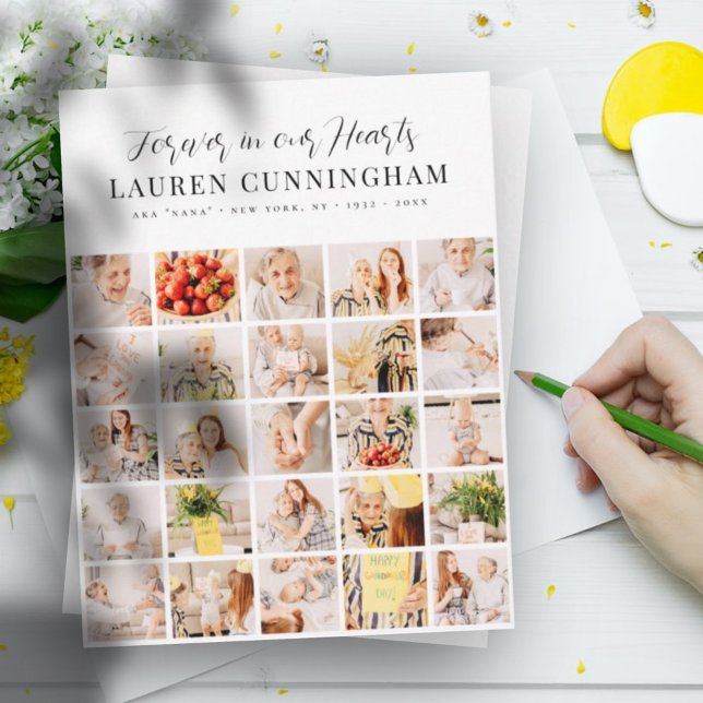 Mémorial moderne Simple Minimaliste 25 Photo Colla (Créateur téléchargé)