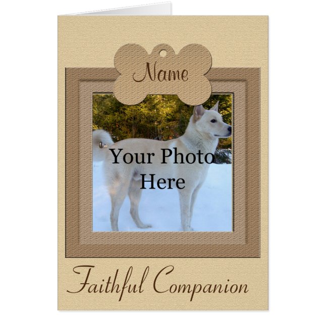 Mémorial personnalisé en beige de chien ou de chat (Devant)