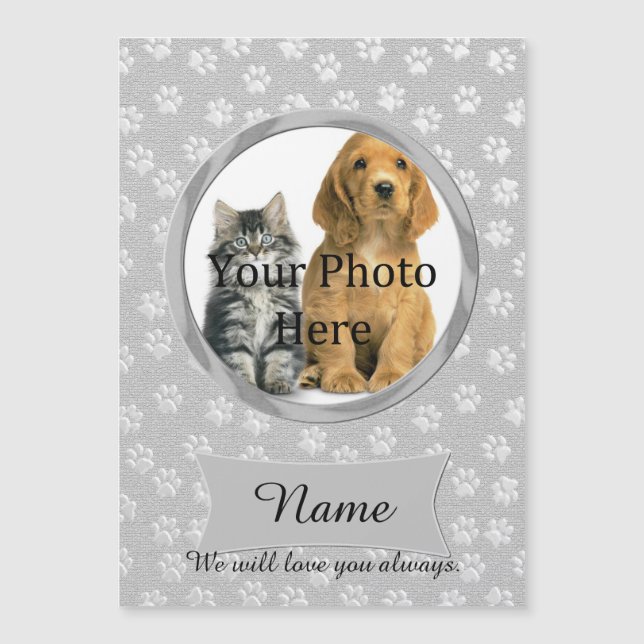 Mémorial personnel et gris mignon personnalisé (Devant)