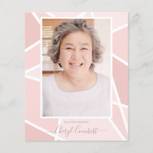 Mémorial photo Abstrait rose et élégant du budget