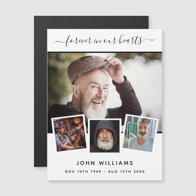 Mémorial photo collage amour toujours aimant (Devant / Derrière)