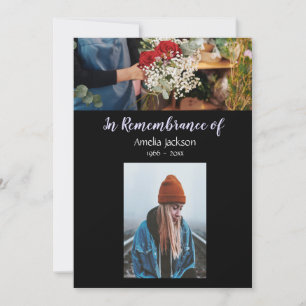 Mémorial Photo Fleur Invitation Florist Organiser