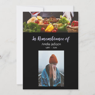 Memorial Photo Invitation Cook Chef Cuisine