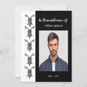 Memorial Photo Motorcycle Vélo Invitation
