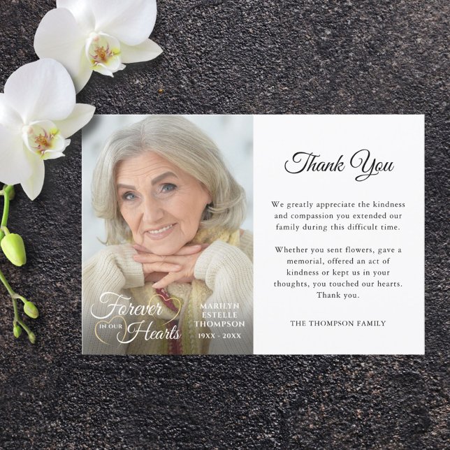 Mémorial pour toujours dans nos coeurs Photo Merci (Créateur téléchargé)