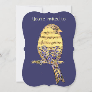 Memorial Service Musique Invitation avec Bird