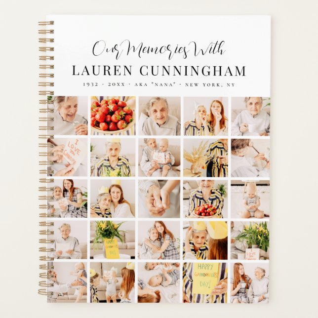 Mémorial Simple Moderne Minimaliste 25 Photo Colla (Devant)