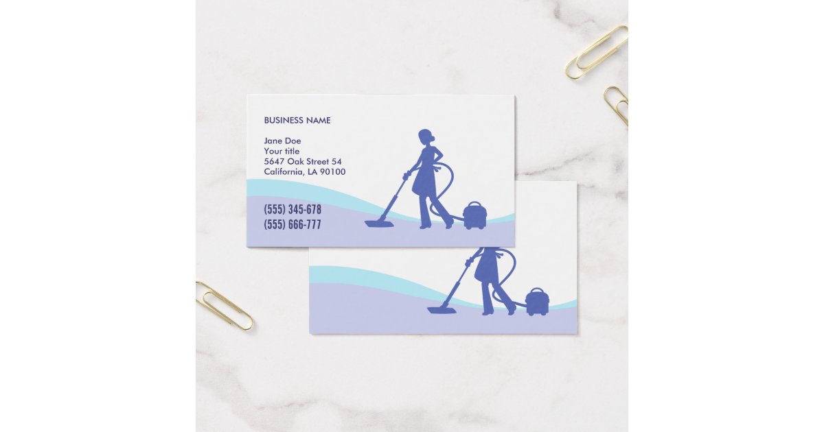 Carte De Visite Ménage à Domicile www.zazzle.fr