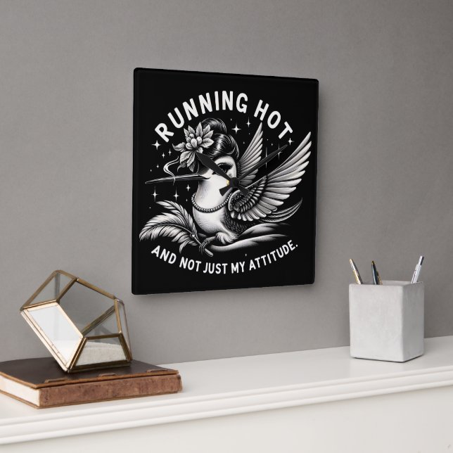 Ménopause amusante Horloge murale Flash chaud (Bureau)