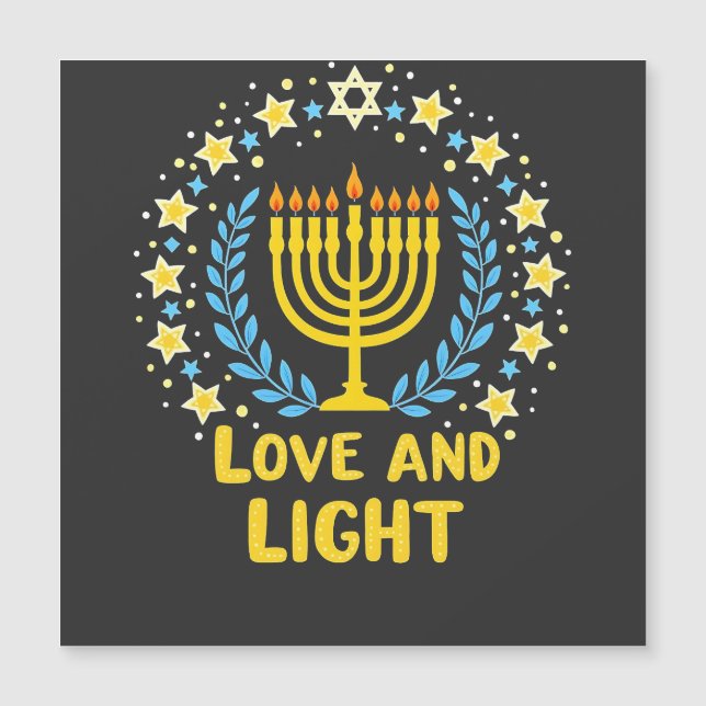 Menorah Amour et Lumière Vacances juives de Hanukk (Devant)