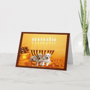 Menorah Carte Chanukah Retriever Labrador