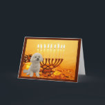Menorah de carte Bichon Frise Chanukah<br><div class="desc">Se souvenir de sa famille et de ses amis pendant la saison de Chanukah est un merveilleux moyen de rester en contact avec les gens qui vous aiment et qui vous tiennent à coeur. J'ai créé ces cartes de chien Chanukah avec amour et attention et je suis sûr que quiconque...</div>