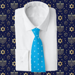 Ménorah de Hanukkah cravate