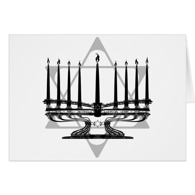 Menorah et étoile (Devant horizontal)