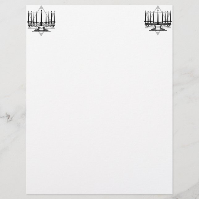Menorah et étoile (Devant)