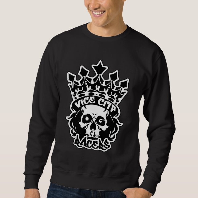 Men's Basic Sweatshirt w/ King Skull Logo (Devant)